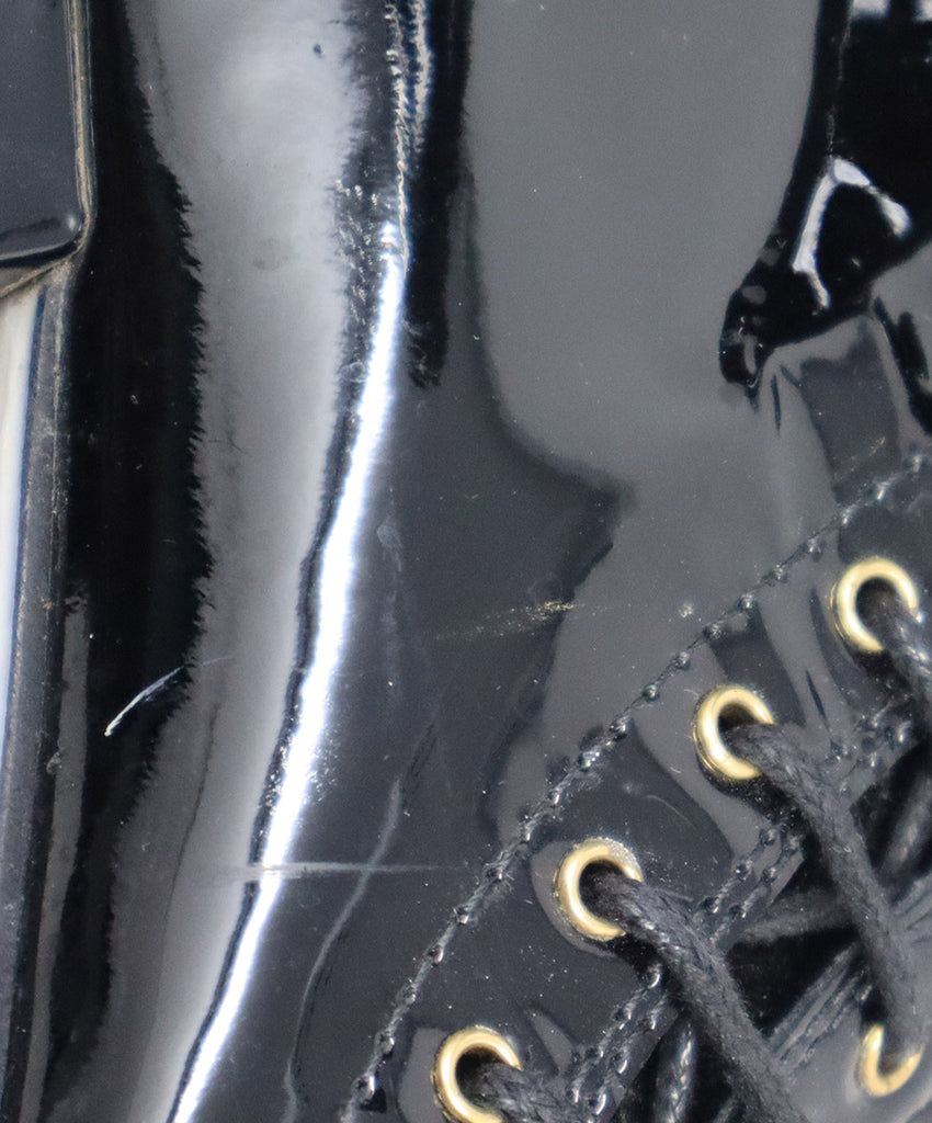 Chanel Black Patent Leather Boots 6