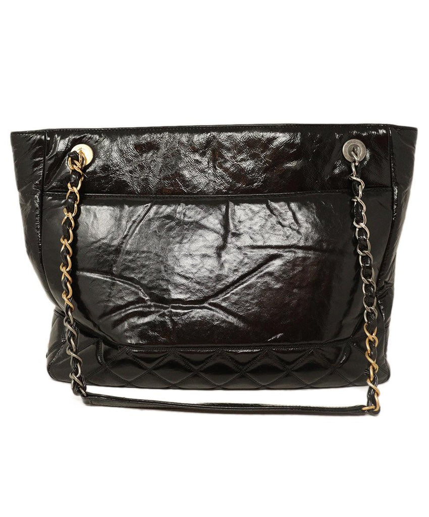 Chanel Black Patent Leather Shoulder Bag 2