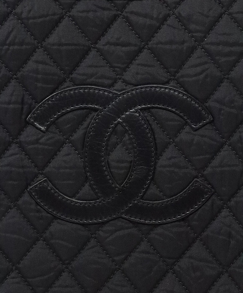 Chanel Black Quilted Nylon Luggage 9