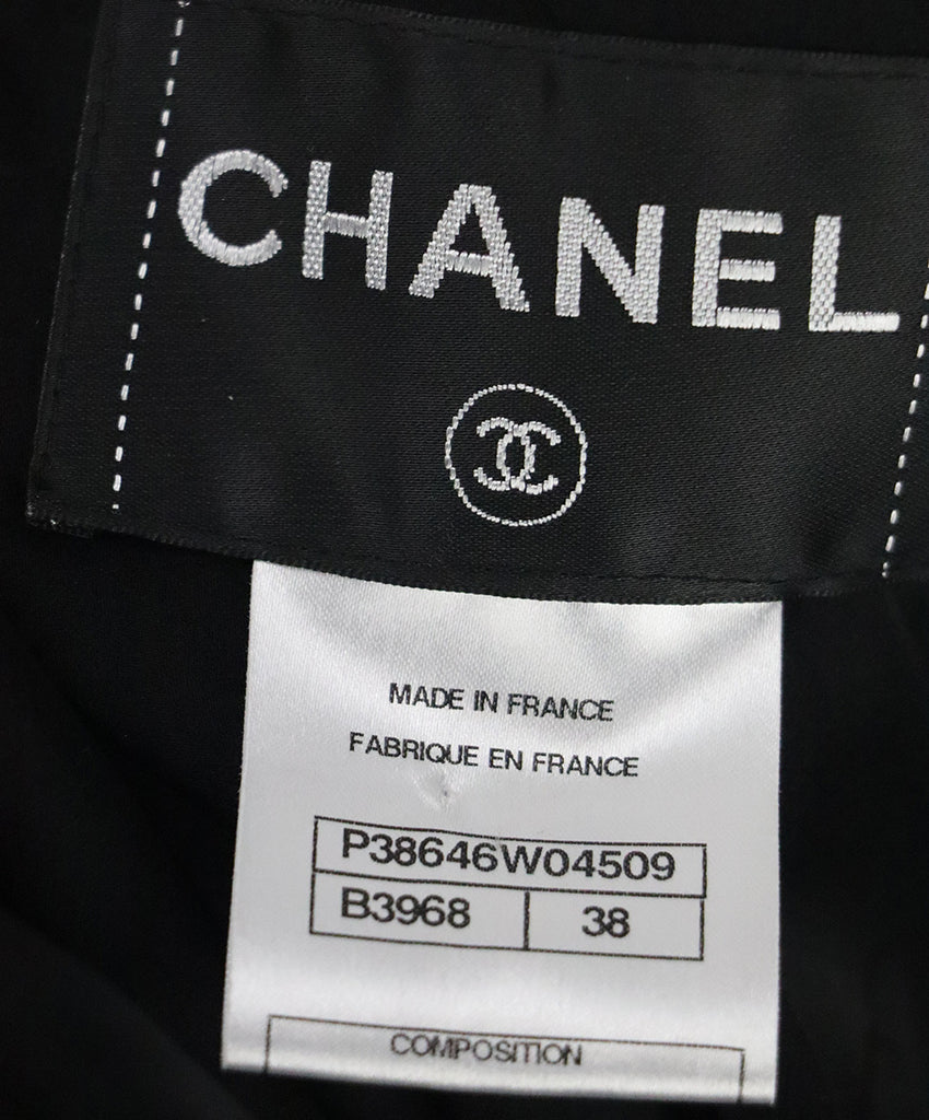 Chanel Black Silk Sequin Skirt Suit 5