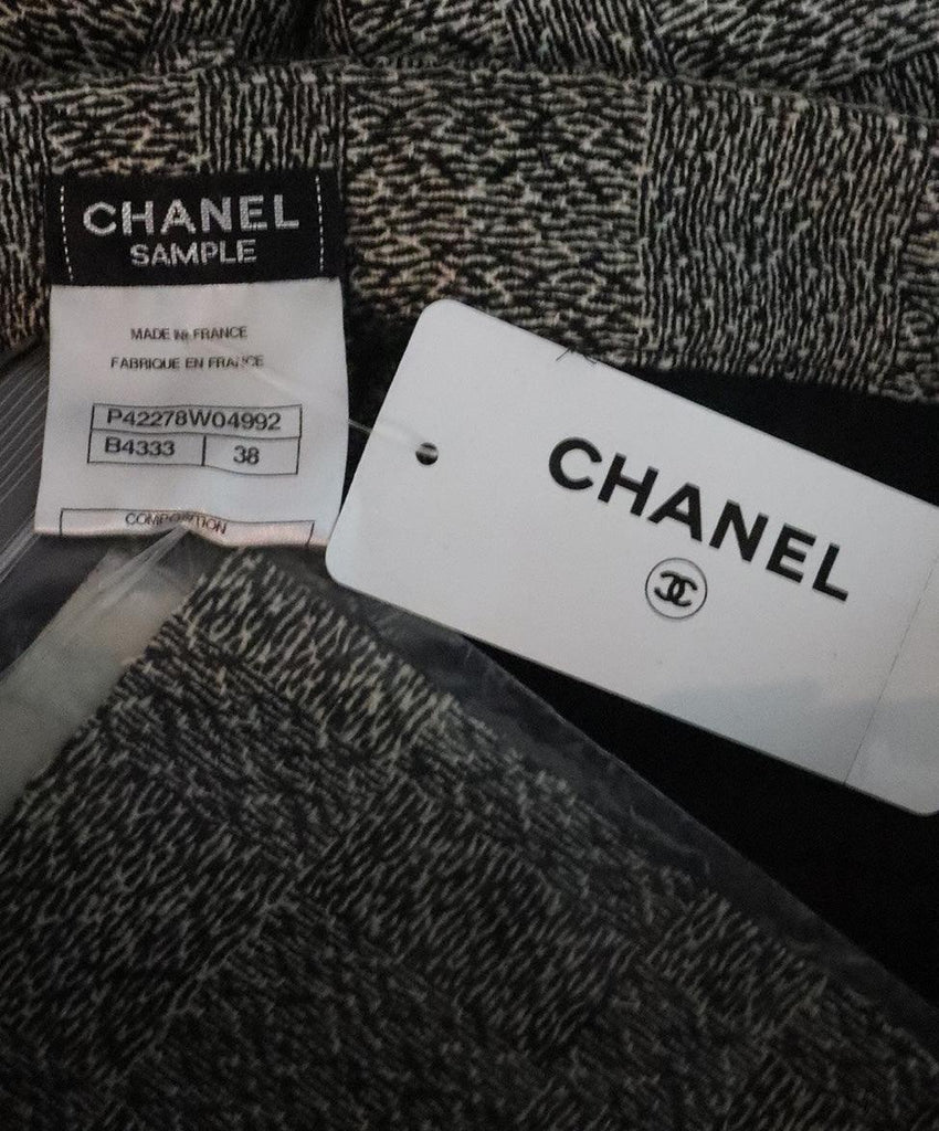 Chanel B&W Wool Tweed Pants 2