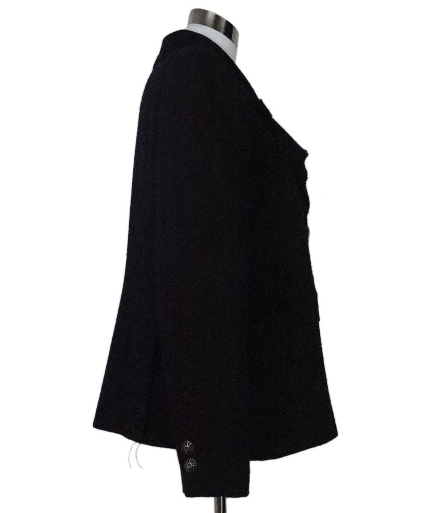 Chanel Black Wool Bow Trim Jacket 1