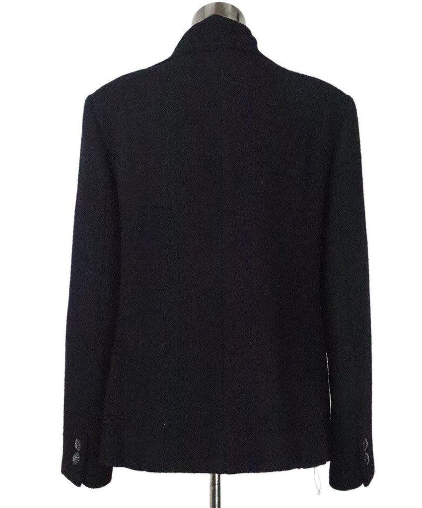 Chanel Black Wool Bow Trim Jacket 2