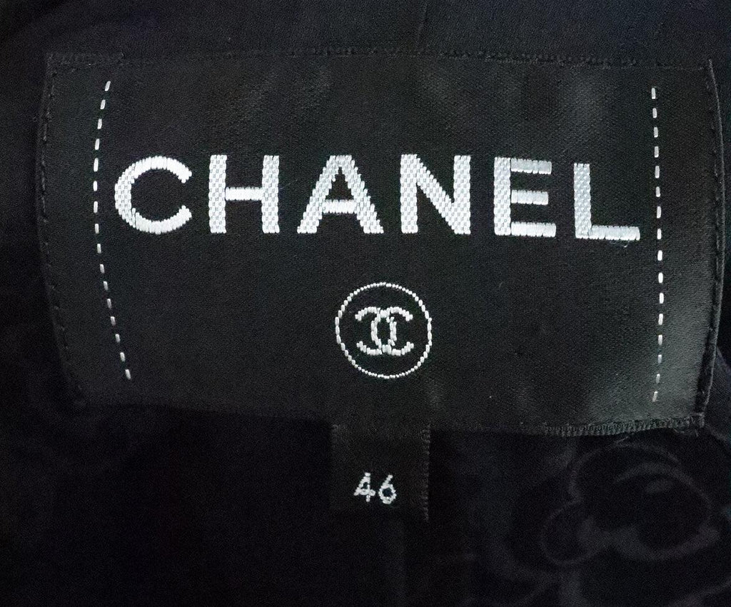 Chanel Black Wool Bow Trim Jacket 3