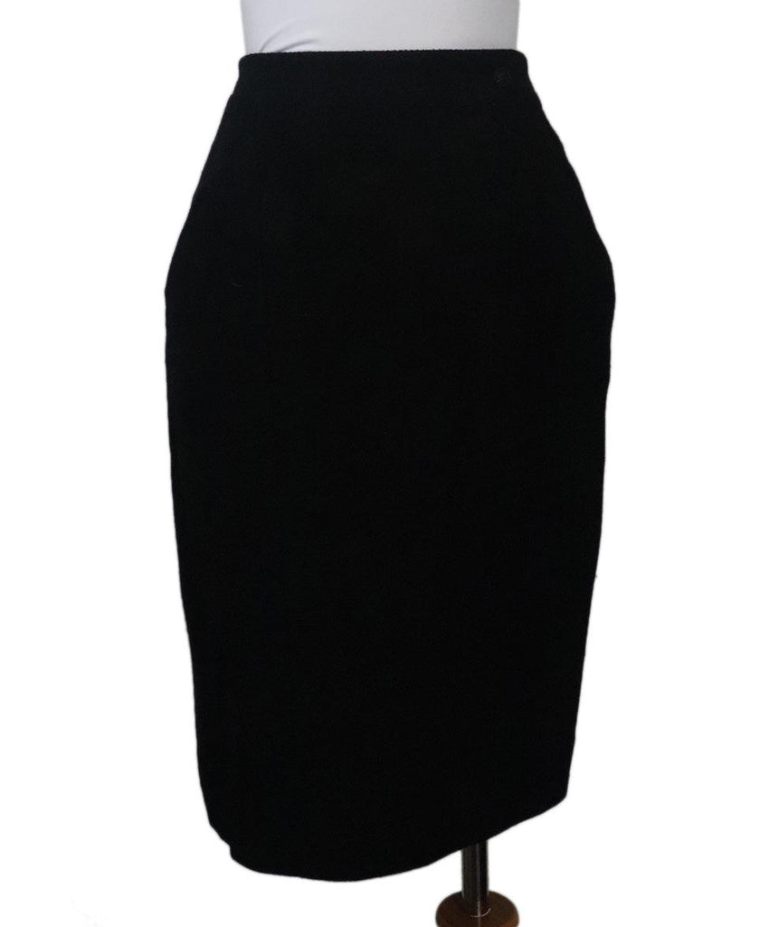 Chanel Black Wool Skirt 