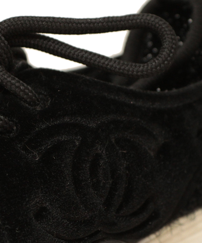 Chanel Black Tweed & Velvet Sneakers 7