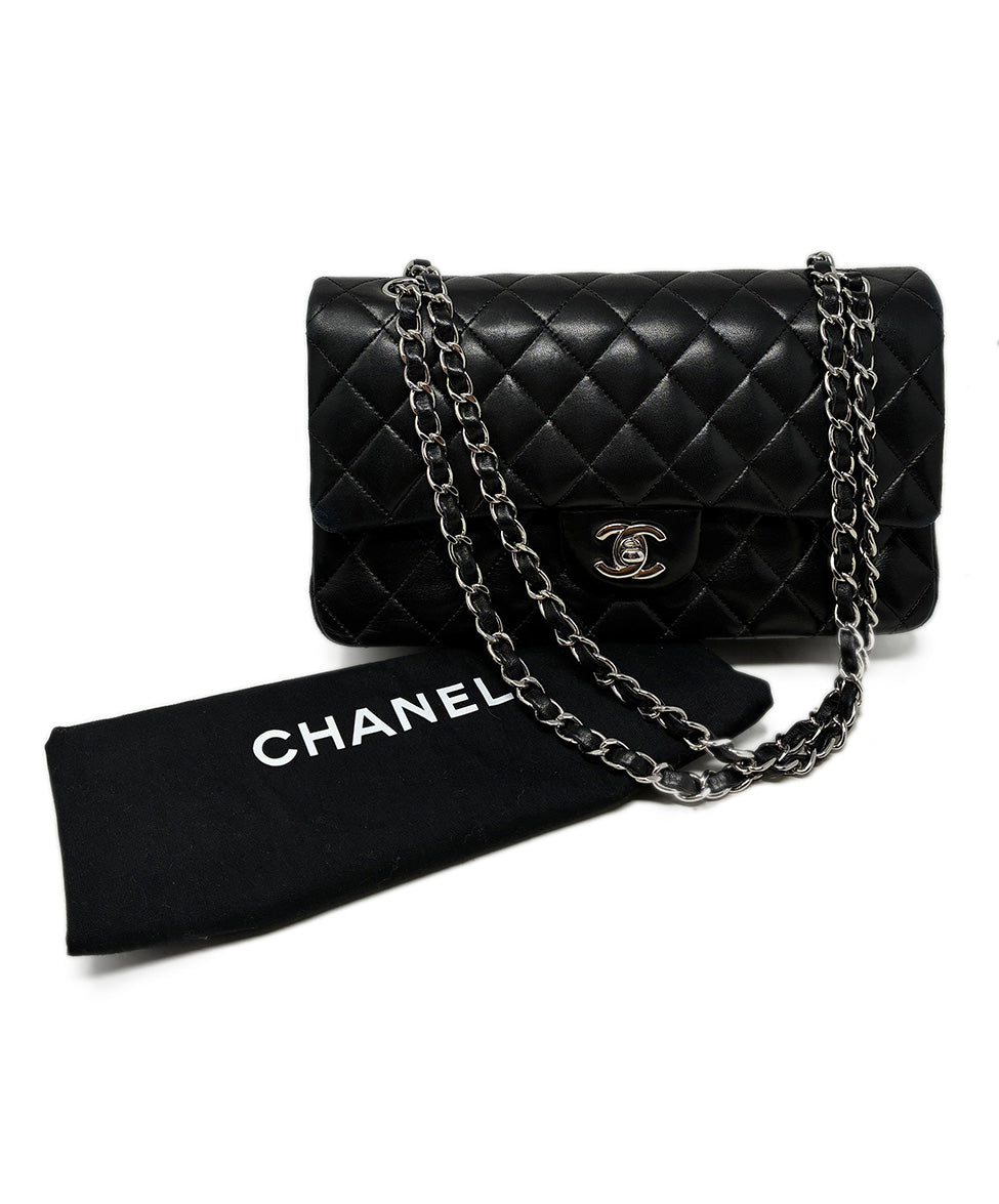 CHANEL Double Flap, Medium Black Lambskin Handbag l Michael's
