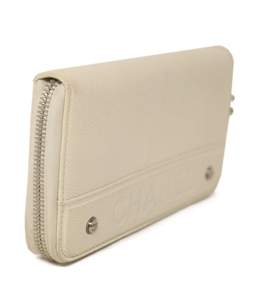 Chanel Ivory Caviar Leather Wallet 1