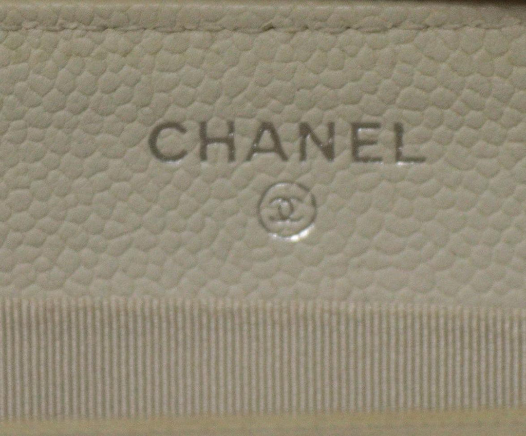 Chanel Ivory Caviar Leather Wallet 7