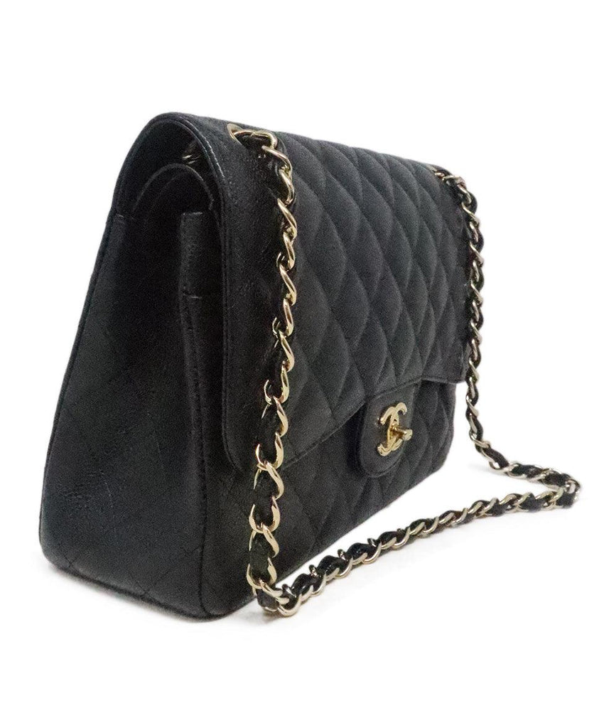 Chanel Black Caviar Leather Large Classic Flap Bag 1