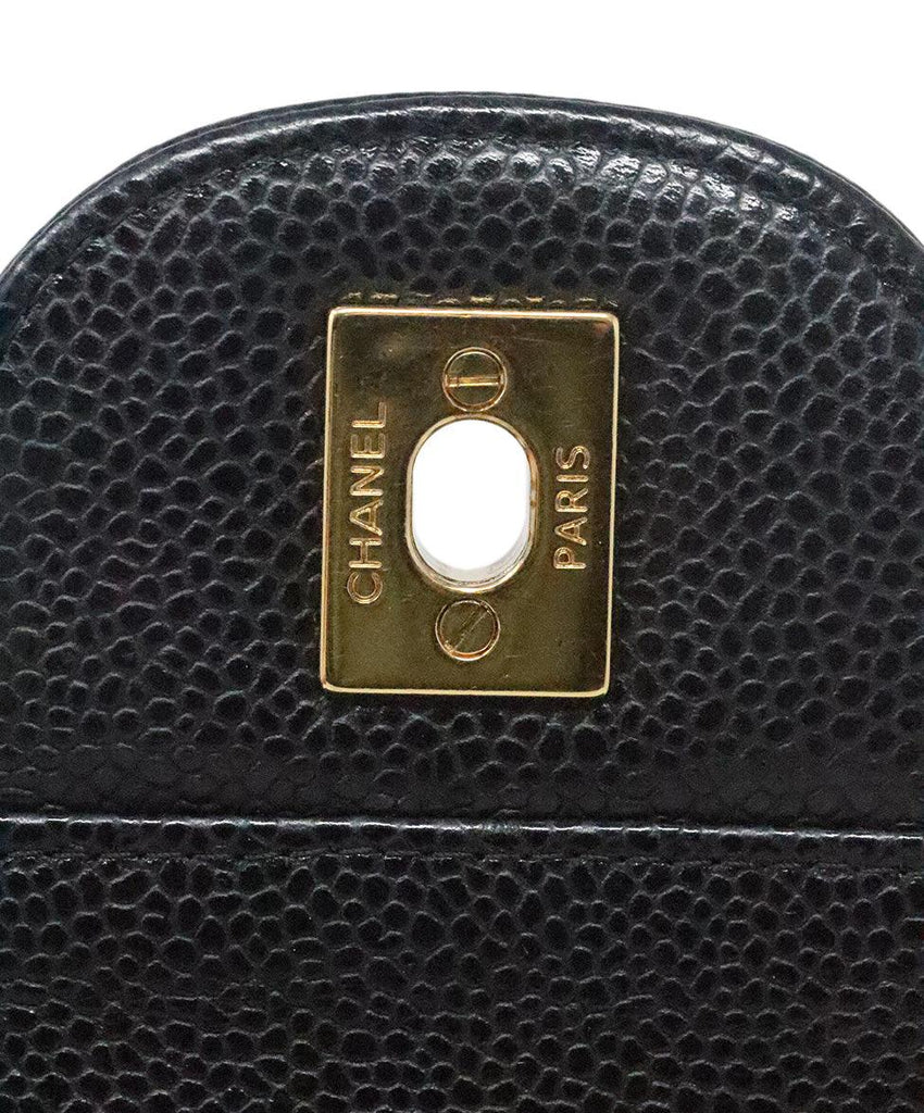 Chanel Black Caviar Leather Large Classic Flap Bag 13