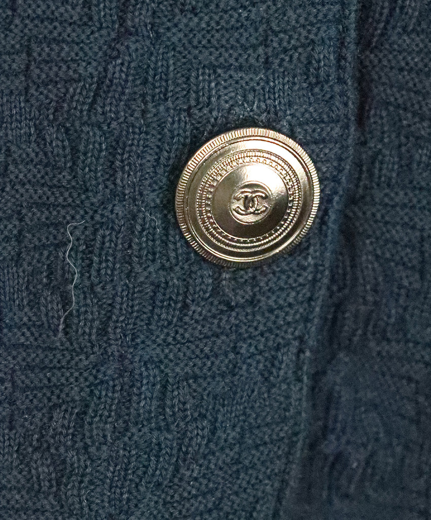 Chanel Navy Cotton Cardigan 3