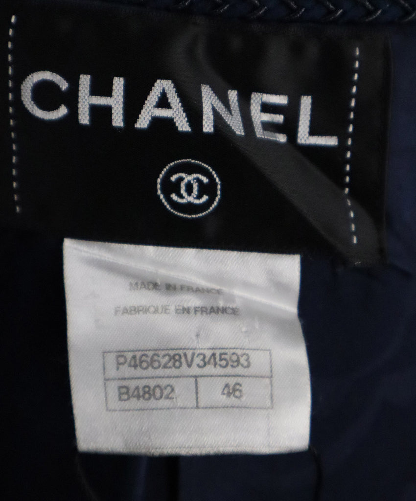 Chanel Navy & Black Wool Long Coat 4