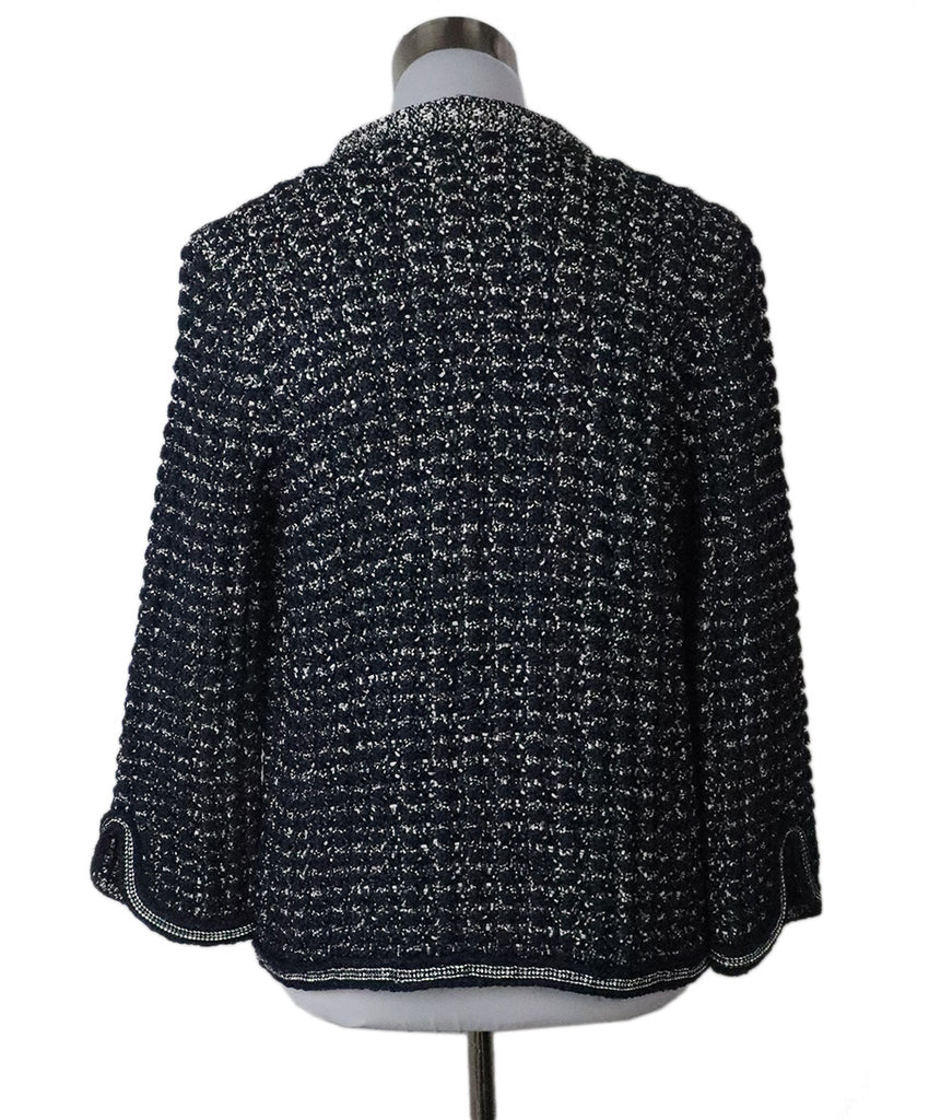 Chanel Navy Tweed Cardigan 2