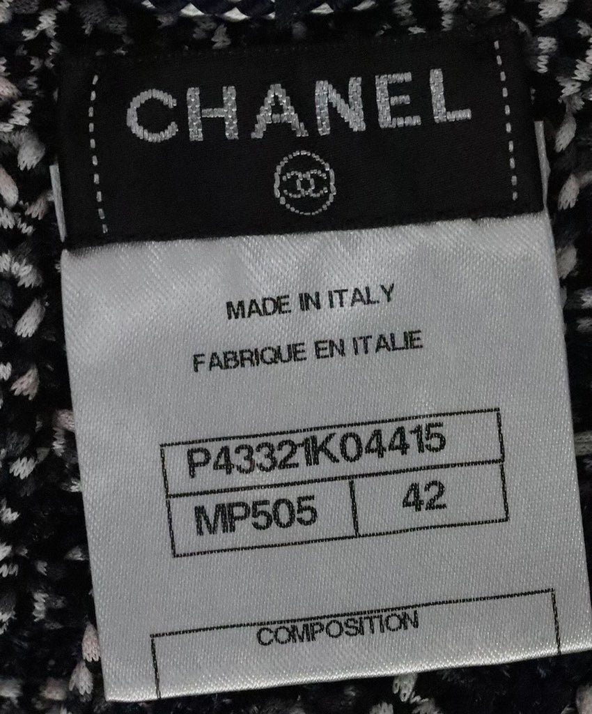 Chanel Navy Tweed Cardigan 3