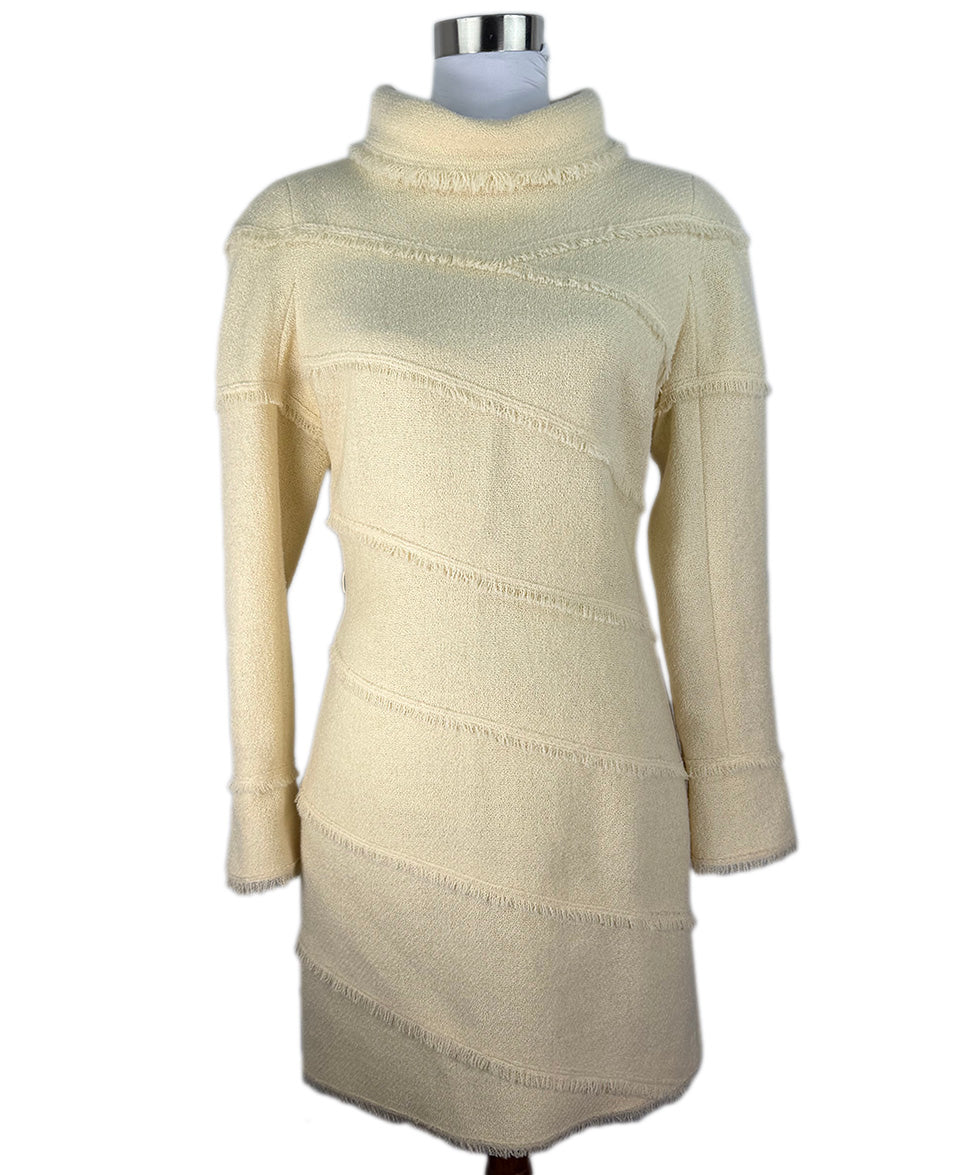 neutral long sleeve dress Chanel Ivory Wool Fringe Trim Longsleeve sz 8 pdp_merge_tall-high-waist-flare-dress-pants-brown The ASOS DESIGN long Color:Dolphin Grey Graduation Dresses Cute Fancy