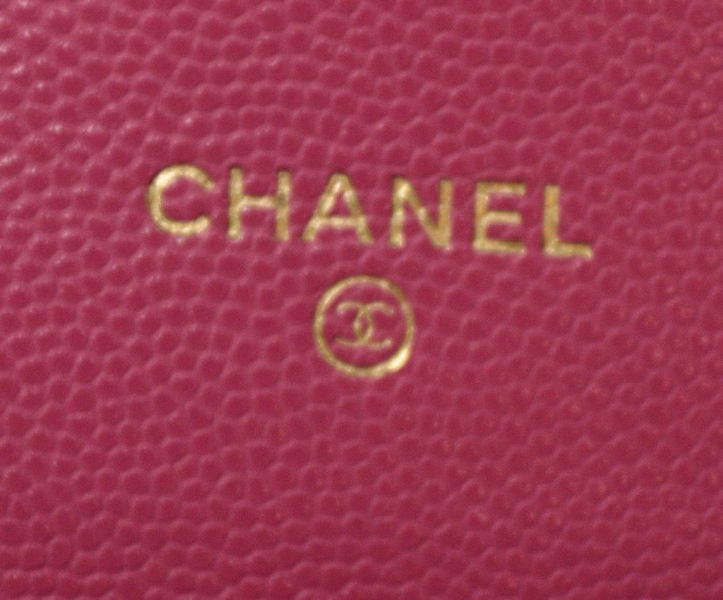 Chanel Pink Caviar Leather Wallet 7