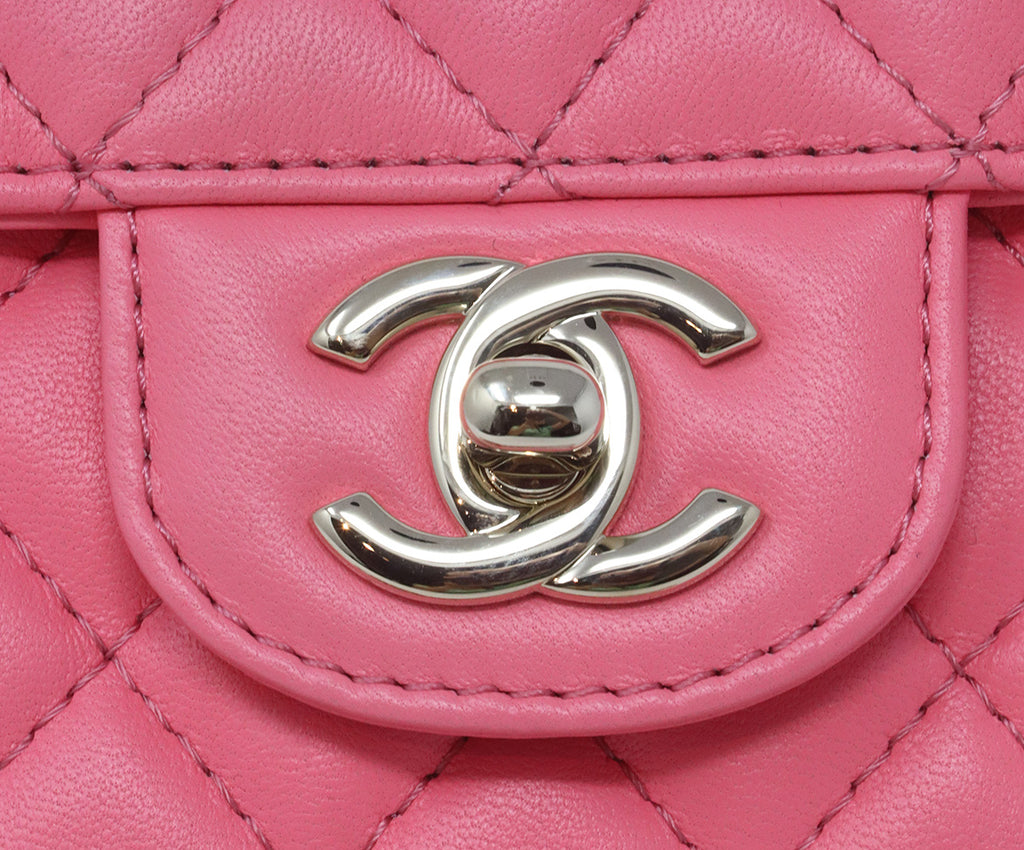 Chanel Pink Quilted Leather Heart Crossbody 11