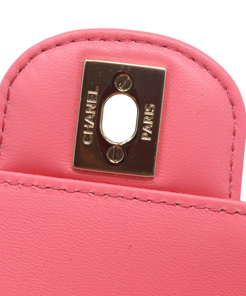 Chanel Pink Quilted Leather Heart Crossbody 10