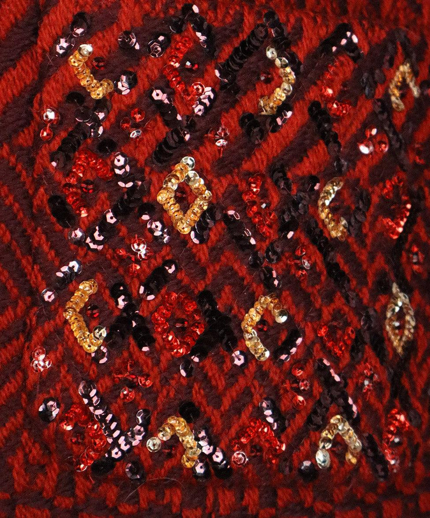 Chanel Fall 2001 Red & Plum Sequin Wool Jacket 6