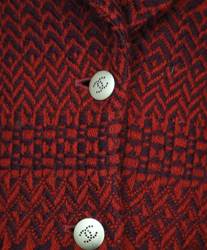 Chanel Fall 2001 Red & Plum Sequin Wool Jacket 5