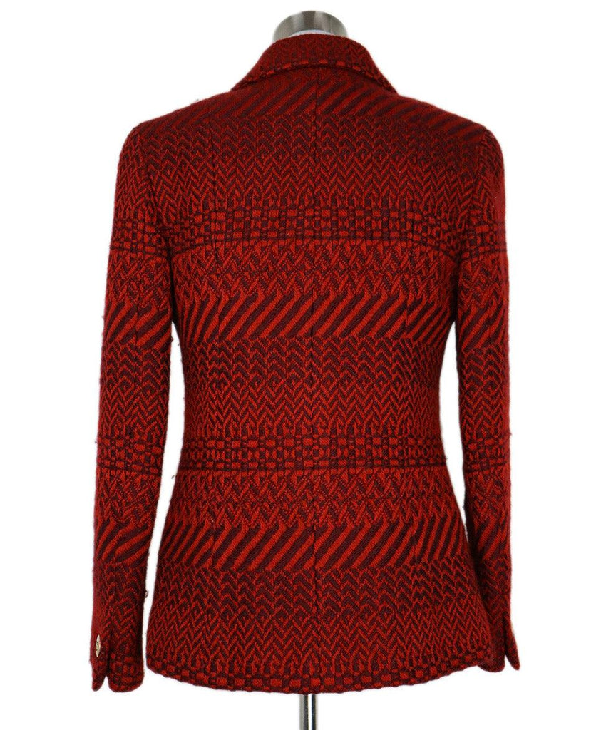 Chanel Fall 2001 Red & Plum Sequin Wool Jacket 2