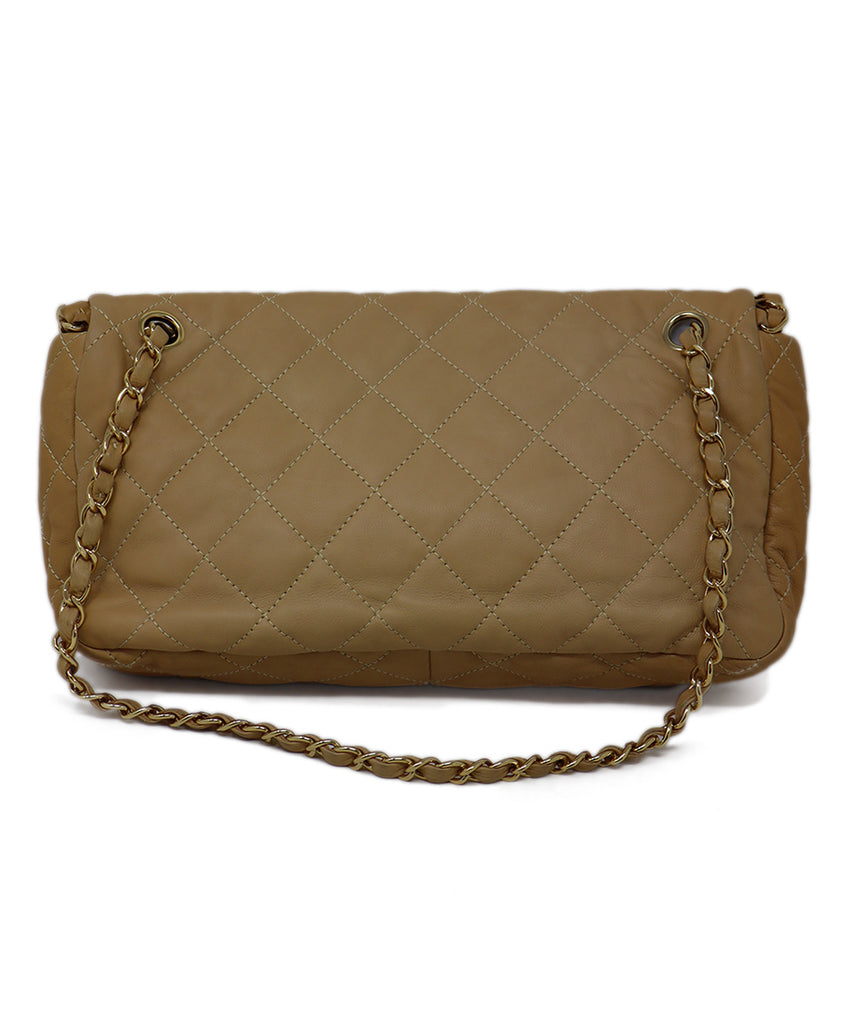 Chanel Tan Leather Chain Shoulder bag 2