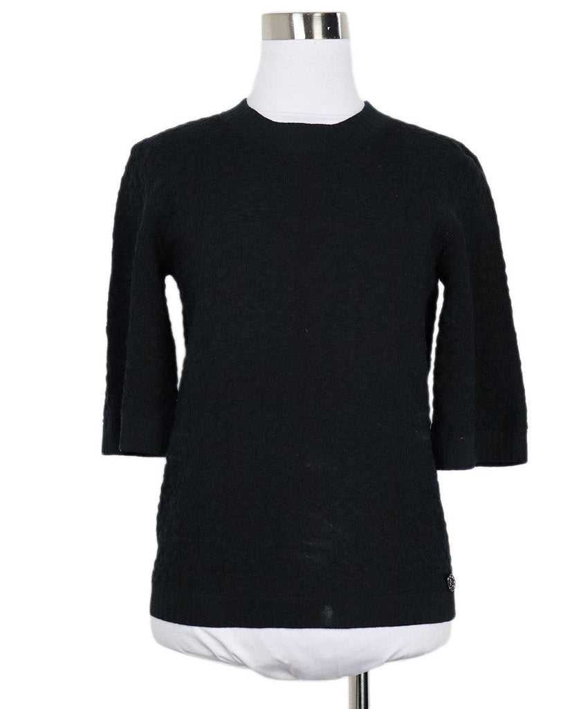Chanel Black Shortsleeve Sweater 