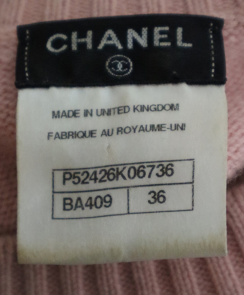 Chanel Pink Cashmere Sweater 3