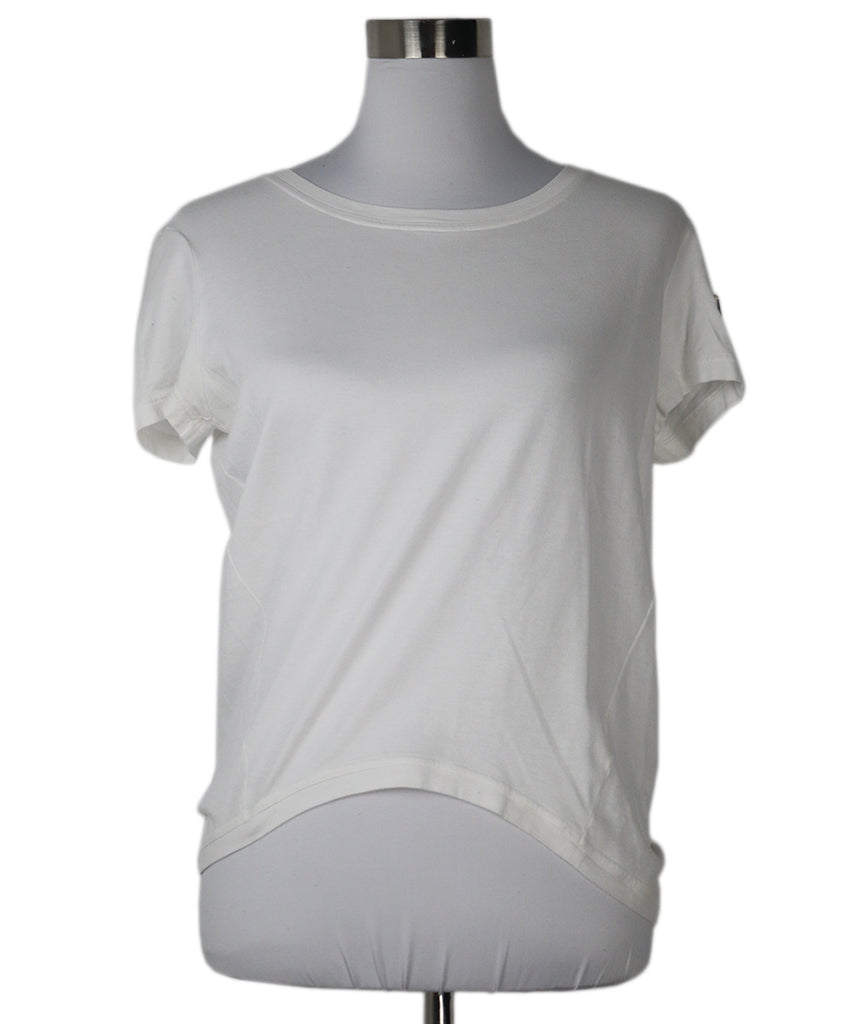 Chanel White Cotton Beaded Patch T-Shirt 