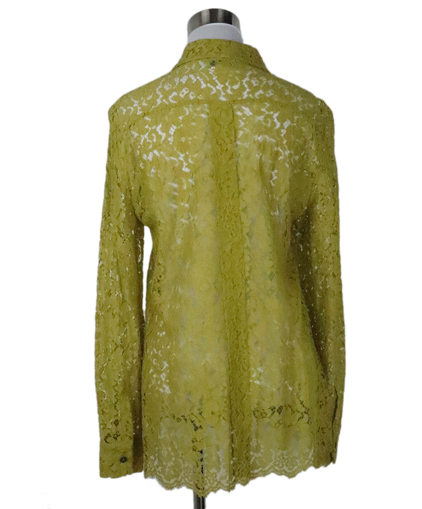 Chartreuse Green Lace Blouse 2