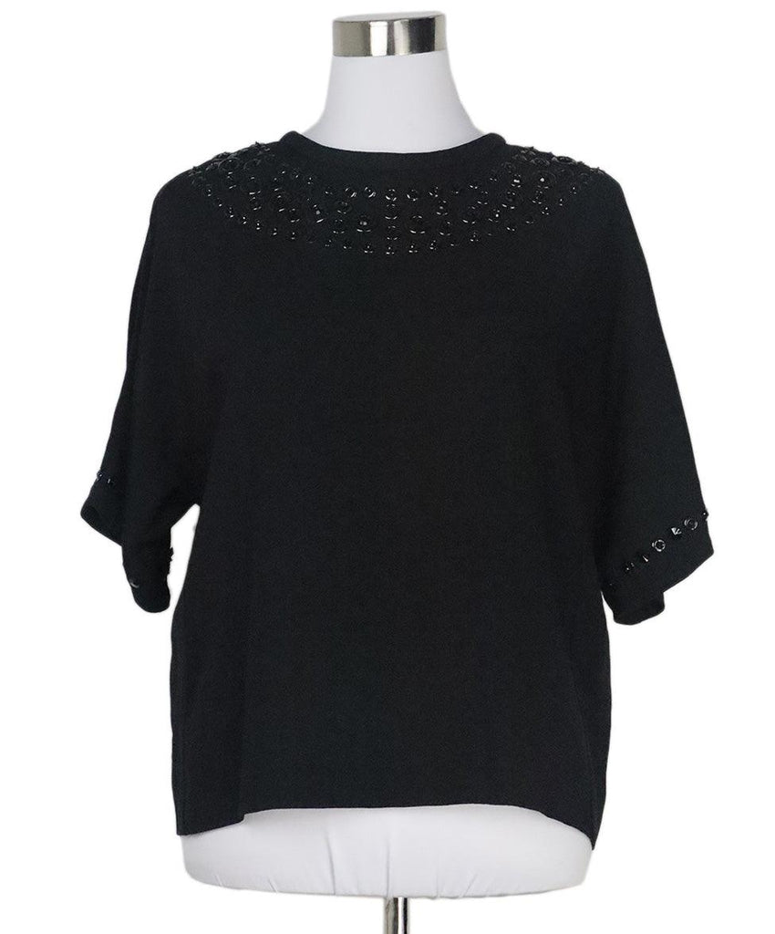 Chloe Black Sequin Trim Top 