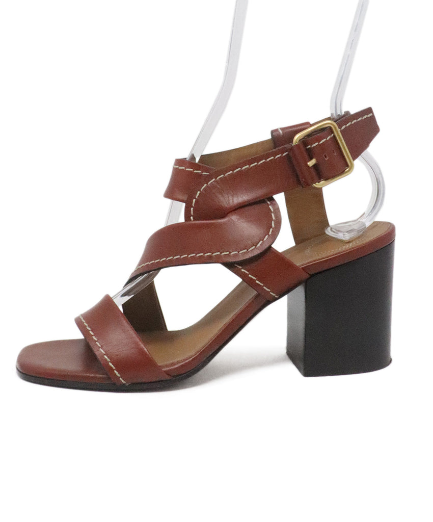 Chloe Tobacco Leather Sandals 1