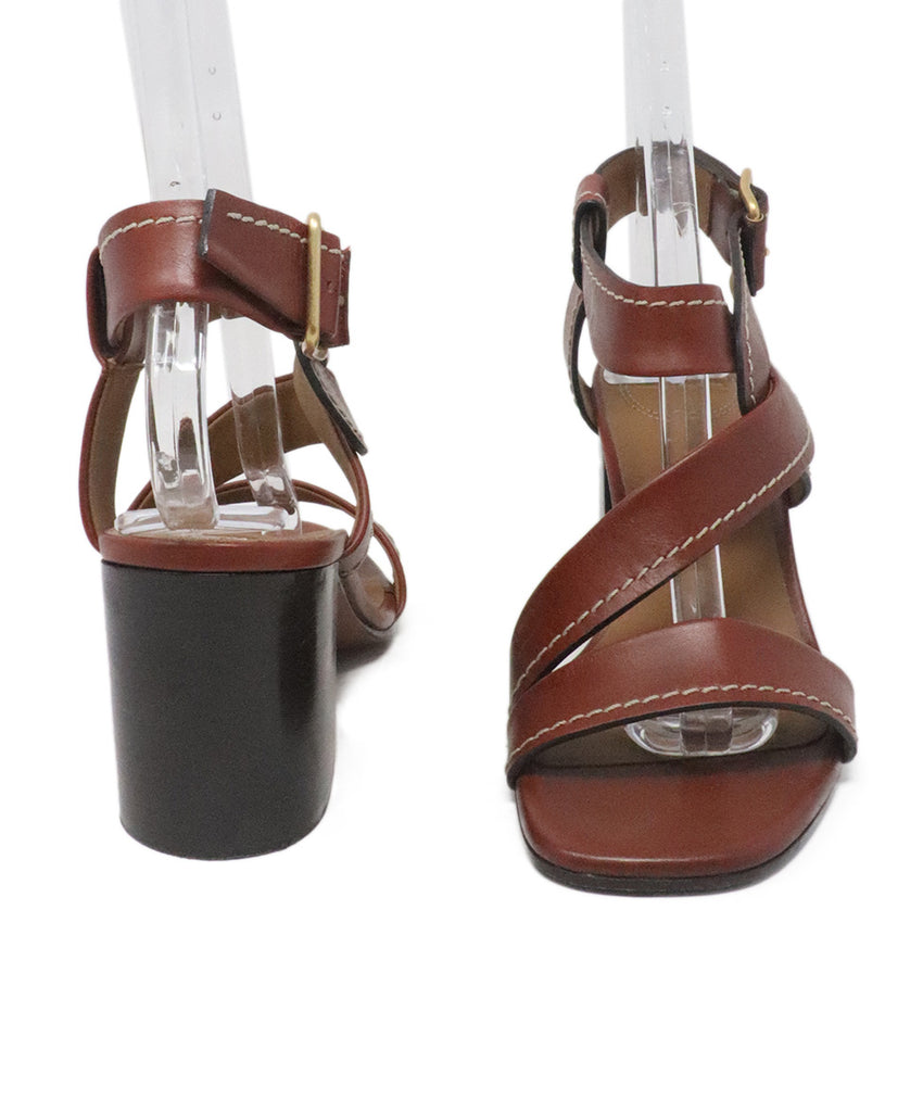 Chloe Tobacco Leather Sandals 2