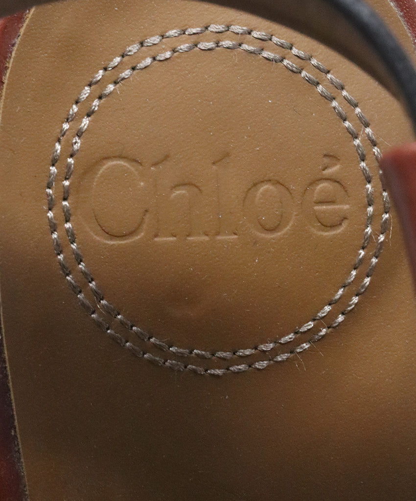 Chloe Tobacco Leather Sandals 5