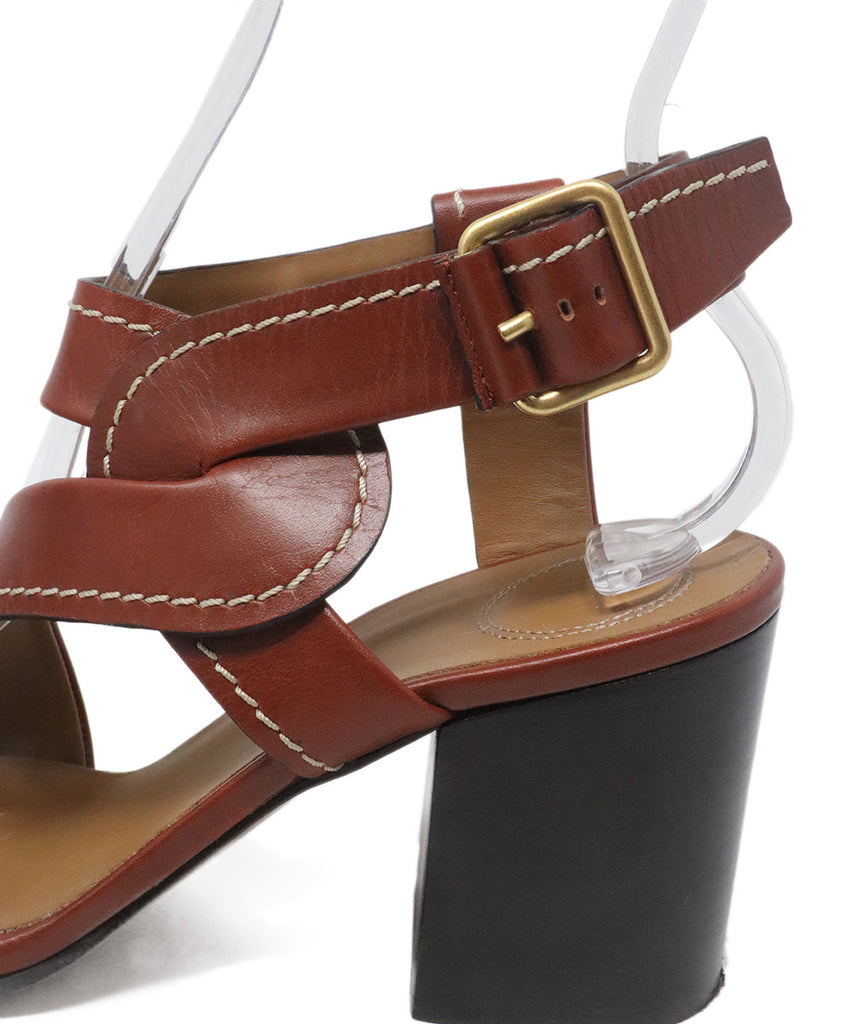 Chloe Tobacco Leather Sandals 4