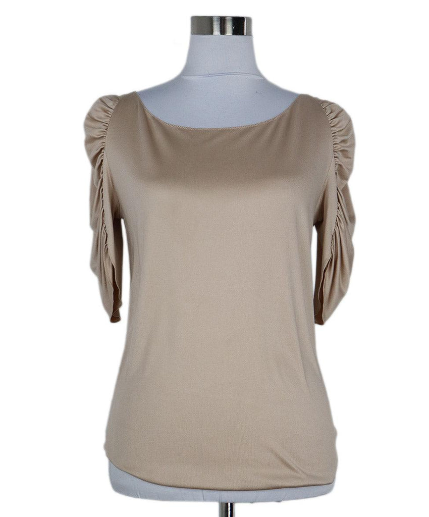 Chloe Nude Silk Longsleeve Top 