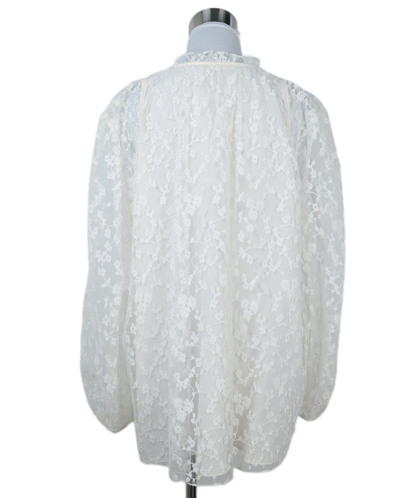 Chloe White Silk Lace Blouse 2