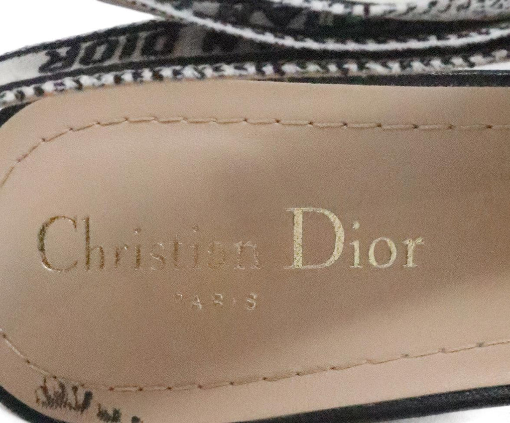 Christian Dior B&W Canvas Heels 5