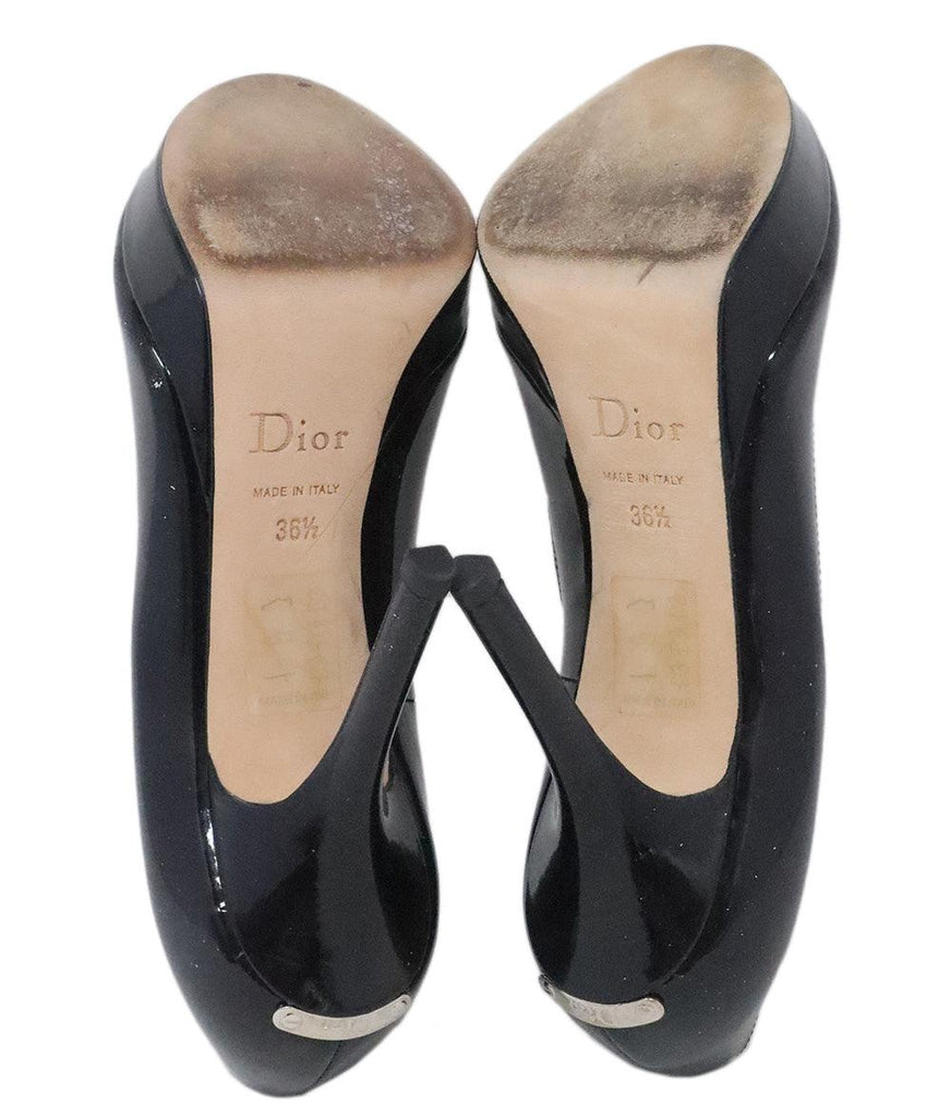 Christian Dior Black Patent Leather Pumps 4