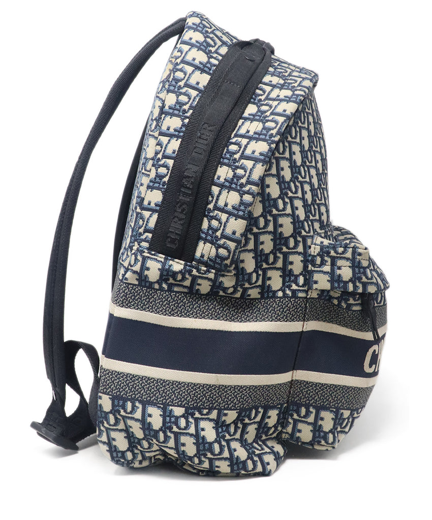 Christian Dior Navy & Beige Monogram Backpack 1