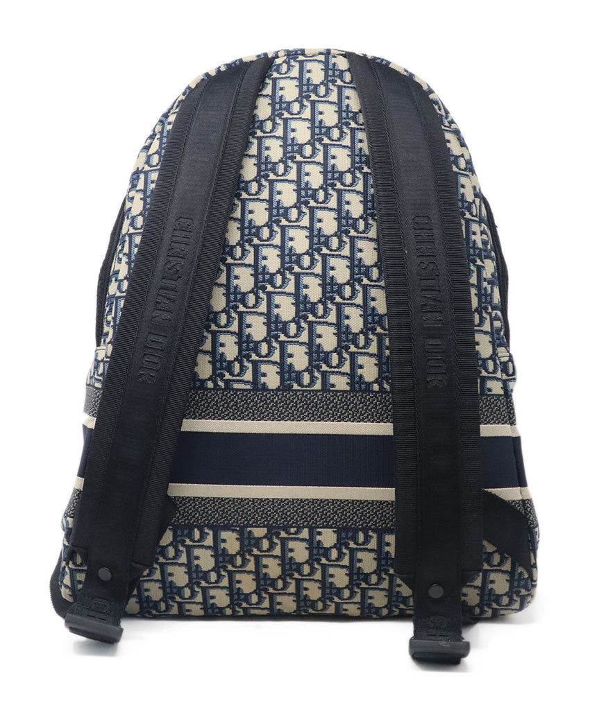 Christian Dior Navy & Beige Monogram Backpack 2