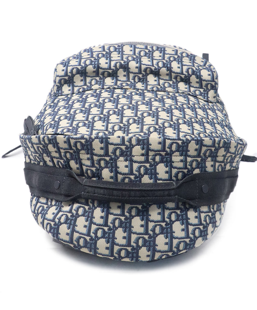 Christian Dior Navy & Beige Monogram Backpack 4