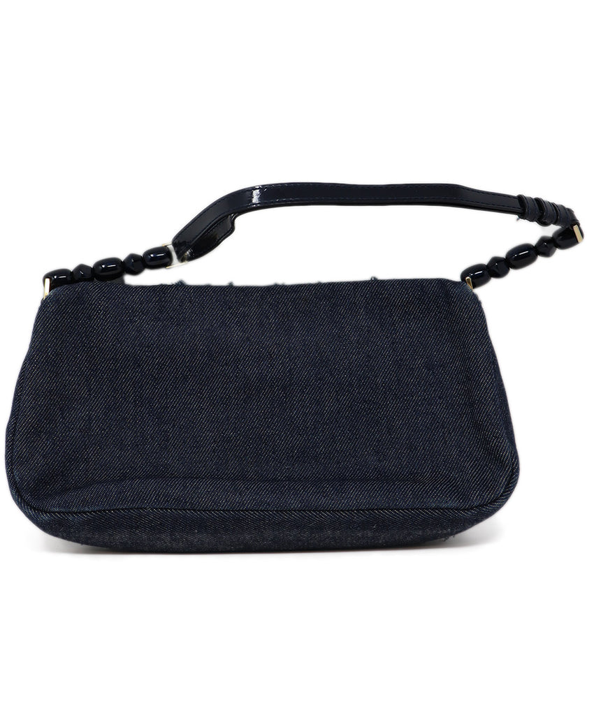 Christian Dior Vintage Denim Shoulder Bag 2