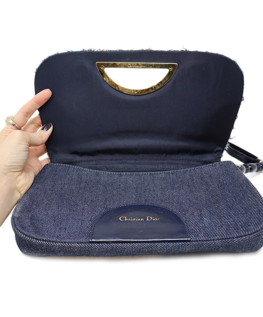 Christian Dior Vintage Denim Shoulder Bag 5