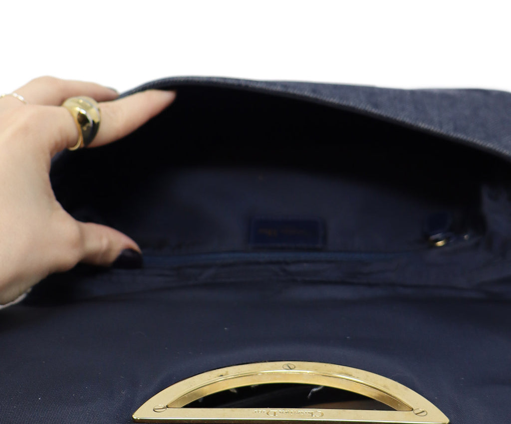 Christian Dior Vintage Denim Shoulder Bag 6