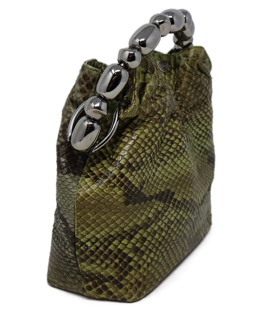 Christian Dior Green Snake Skin Handbag 1