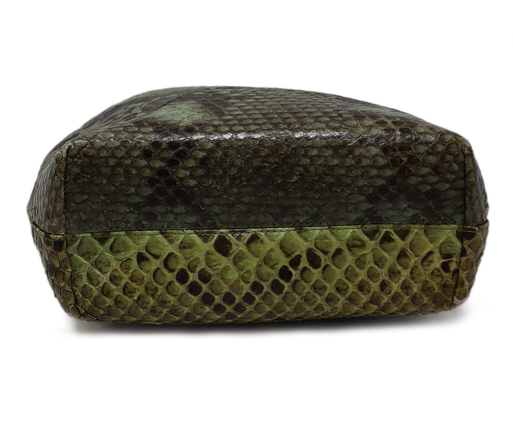 Christian Dior Green Snake Skin Handbag 3