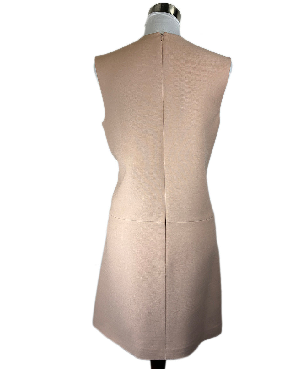 Christian Dior Nude Pink Wool Silk Sleeveless Dress sz40 l