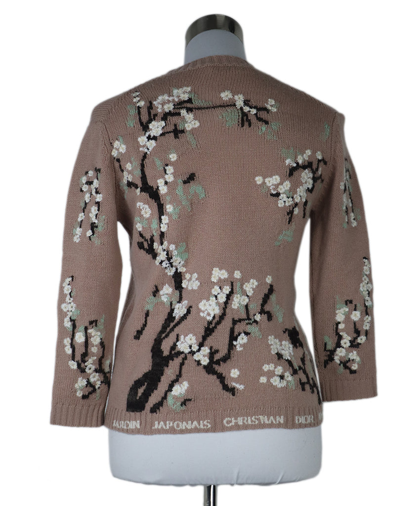 Christian Dior Mauve Floral Cashmere Sweater 2